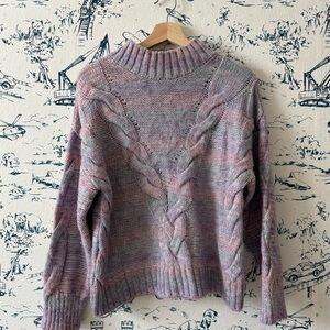Anthropologie / Maeve cable sweater in lavender/ purple